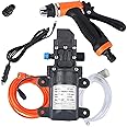 Nyganmelloz Car Washer Pump, Car Washing Machine, High-Pressure Water Sprayer, Electric Water Transfer Pump, Portable High Pressure Self-Priming Quick Car Wash Pump Washer Kit for Car Truck Home Use
