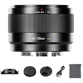 7Artisans AutoFocus 35 mm F1.8 APS-C &Ccedil;er&ccedil;eve LITE Serisi Lens F1.8 B&uuml;y&uuml;k Diyafram, Destek Y&uuml;z/G&ouml;z Tanıma Sony A6000/A5000/A30