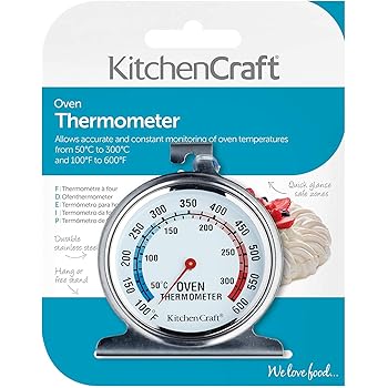 Termometro Da Forno Itian - Acciaio Inox, Gamma 50-280&deg;C, Quadrante Leggibile, Per Torte E Arrosti