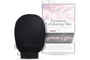 Guanto esfoliante premium Seraphic Skincare per il corpo, delicato – Guanto esfoliante coreano in fibra di viscosa per pelli sensibili – Esfoliante corpo per la rimozione dell'autoabbronzatura