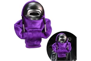 OFBAND Gear Shift Knob Cover,Automotive Interior Accessories Shift Knobs Fashionable Hooded Shirt Car Shifter Knobs Cover Trim,Universal fit Shift knob Cover Car Interior Decor Accessories (Purple)
