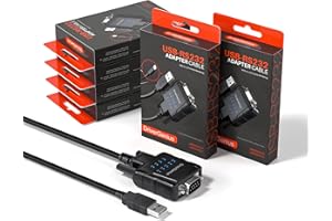 DriverGenius SerialPulesX | Adaptateur USB Vers RS232 Série (DB9) Avec 9 x LED de Surveillance- Pour La Programmation PLC, La Collecte De Données, Compatible Windows 11, macOS 15【USB232A-E-A,6pcs/Lot】