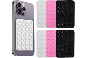 Jidyllic telefon sugdyna, 6 st silikon sugpropp telefonfodral montering klibbig telefonhållare telefonfodral sugplatta klibbig telefonhållare fodral för vägg