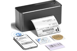 Phomemo Impresora Térmica Bluetooth 4x6 Pulgadas, para Etiquetas de Envío DHL/UPS - Compatible con Mac/Windows, Códigos de Barras, Amazon, Ebay, Shopify, DHL, UPS, Negro