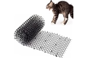 ESENLONG Cat Repellent Outdoor Scat Mat (6.5 ft),Deterrent Scat Mats for Cats and Dogs,Indoor/Outdoor Deterrent Devices Prickle Strip Dig Stopper for Flowerbed,Lawn and Garden Protection(200x30cm)