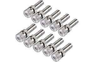 ATOPLEE 10pcs latón bajo presión de nebulización boquillas de enfriamiento Sistema de humidificación pulverizador (0,8 mm)