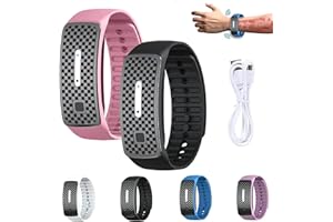 PNEDEODM 2 Stück Matteo Ultraschall-Körperform-Armband, UltraSonic LymphDrainage Slimfit-Armband, Magnetarmband für alle Männer und Frauen (Rosa+Schwarz)