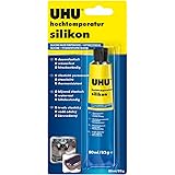 Uhu 46735 - Silicone ad alta temperatura, 80 ml, nero