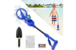 SenDeluz Kids Metal Detector, Metal Detector Adjustable High Sensitivity Waterproof Outdoor Metal Finder with LCD and SOUND Indication, Beginners Lightweight Metal Detector
