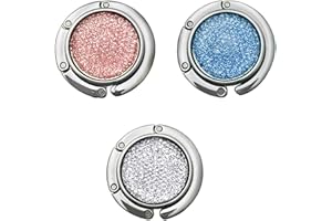 AUFIKR 3 Pack Folding Handbag Table Hangers-Bag Hanger Collection-Desk Hooks for Purse,Handbag Foldable Hook (Bag Hook-H0)