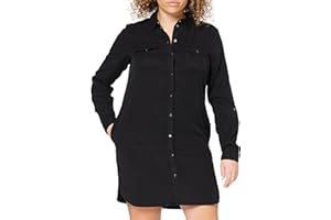 Vero Moda Mujer Vmsilla LS Short Dress Lt Bl Noos Ga Vestido