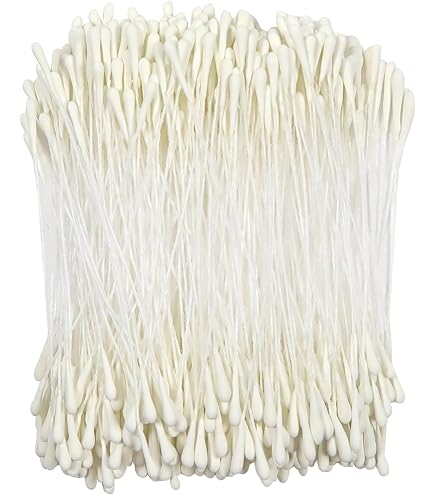 TOAOB Étamines Fleurs Artificielles 2mm - 380 Pièces Blanc Pour DIY Bouquets, Mariage, Décoration