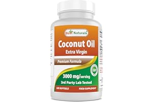Best Naturals Extra Virgin Coconut Oil 1000 mg Softgel, 180 Count by Best Naturals