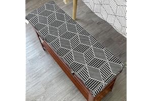 Waigg Kii Garden Bench Cushion 2 3 Seater Thick Bench Cushions Pad 100/120/150cm,Thick Long Bench Chair Cushion Pad for Dining Patio Swing (80 * 35 * 4cm,M)