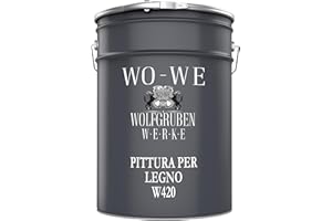WO-WE Vernice ad acqua per legno pittura mobili smalto tinta colorata porte armadi W420 - Grigio antracite 2,5L