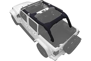 Koverz Neoprene Roll Bar Cover Padding Compatible with Jeep Wrangler JL Unlimited 4-Door JLU 2018-Present - Black
