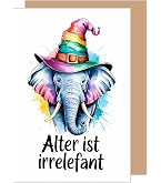 Wee Blue Coo Geburtstagskarte Zum 7. Geburtstag – Elefant Auf Rollschuhen, 17,5 X 12,5 Cm