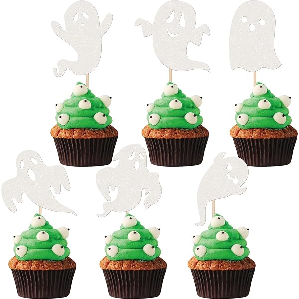 8er-Set Geister-Geschirr Für Halloween-Party – Spukige Teller Mit Silberdruck, Schwarz/silber