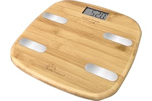 Little Balance 8359 Fitdays USB impédancemètre connecté sans pile, 150 kilograms, Bambou véritable