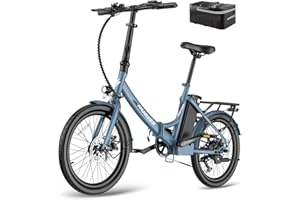 Fafrees F20 LIGHT Electric Bike, 20 Inch Folding Electric Bicycle for Adults, 16.75Ah/603Wh Removable Battery E-bike, 7 Speed, 250W Motor Electric Mountion Bike, Range 90-120KM