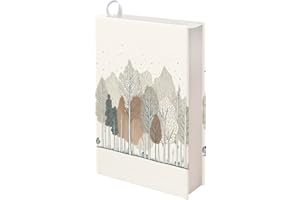 Kuiaobaty Forest Art Print Book Sleeve Cover for Notebook,Book, Beige Stretchy Cloth Protector for Books Notepad Organiser
