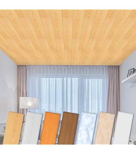 HEXIM Dalles de plafond en polystyrène extrudé 100 x 16,7 cm - Revêtement de plafond moderne en polystyrène (2 mètres carrés P-06) panneaux de mur/ plafond HEXIM Dalles de plafond en polystyrène extrudé 100 x 16,7 cm - Revêtement de plafond moderne en polystyrène (2 mètres carrés P-06) panneaux de mur/ plafond