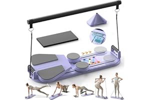 GMR Pilates Board - Pilates Reformer Set, 6 in 1 Pilates Boards für das Training zu Hause, tragbare und Faltbare Pilates Reformers Maschine, multifunktionales Pilates Board für Frauen