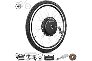 Voilamart Electric Bike Conversion Kit 26" Rear or Front Wheel 48V 1000W or 1500W Ebike Conversion Kit Cycling Hub Motor with Intelligent Controller