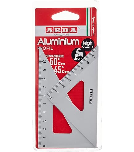 Équerre En Aluminium Anodisé 45° - 30 Cm Millimétrée Pour Dessin Technique Et Bricolage