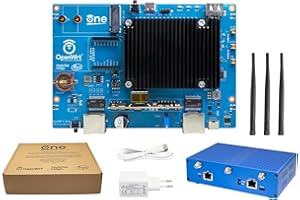 WayPonDEV Banana Pi OpenWrt One Router Board, dwuzakresowy bezprzewodowy router, 802.11ax ac WiFi 6 Gigabit Ethernet, wbudowany 1 x 2,5 GbE WAN RJ45, obsługa AP, WPA, WPA2, WPA3
