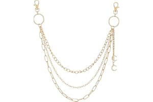 Jadive Mehrschichtiger Hosenkette Goth Goldene Hip Hop Accessoires Punk Jeans Gürtelkette Rock Wallet Chain