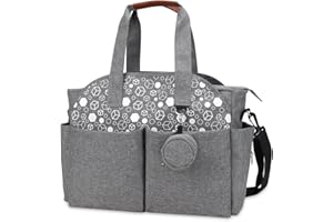 SONARIN Borsa Fasciatoio per Neonato,Borsa per il Cambio Borsa per Pannolini da Viaggio Borsa a Tracolla Multifunzione con Borsa Ciuccio per Mamma e Papà Grande Capacità Impermeabile