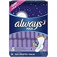 Always Maxi Overnight Extra Heavy Flow with Wings, Unscented Pads 27 Count (Jumbo)