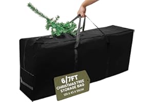 Pelle & Sol Christmas Tree Storage Bag - Fits Up to 7 FT Christmas Tree Bag - Christmas Tree Storage Bag 7ft with Handles - Christmas Decorations, Xmas Tree Storage Bags, Christmas Tree Bag (Black)