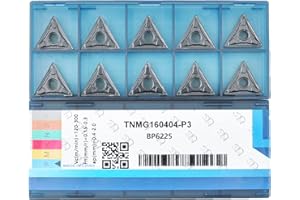 CDBP Inserti in metallo duro CNC TNMG331 / TNMG160404-MD per acciaio da taglio, rompitruciolo per semifinitura per fresa da tornio, 10Pezzi