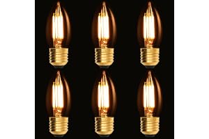 6-Pack E27 Vintage LED-Lampor, Edison-Lampor