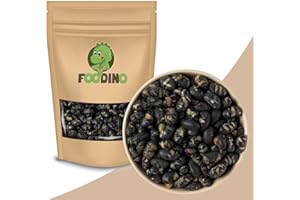 ‎FOODINO Sojabohnen 1kg-schwarze Sojabohnen geröstet & gesalzen vegan glutenfrei ohne Zusätze knuspriger Snack ohne Fett geröstet und leicht gesalzen wiederverschließbar Premium Qualität FOODINO 1kg-5kg (1 kg)