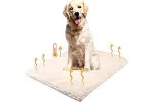 SIMPLY 4 PETS Self Heating Cat Bed – Heating Pad for Cats & Dogs | Self Heating Pet Pad with Non Slip Base, Super Warm, Comfy & Washable Cover | Ideal for Beds, Floors & Cages (90 x 64 CM)