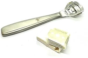 JOYA Solingen Professioneller Hornhautentferner aus Edelstahl, Hornhautentferner und Hornhautentferner, 10 Solingen-Klingen im Lieferumfang enthalten, Made in Germany