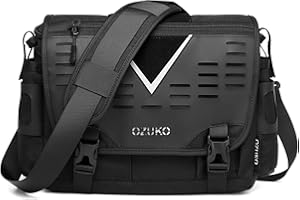 FANDARE Borse Tracolla Uomo Borsa a Spalla Borsetta Borsello Uomo Borse per 12.9'' Tablet PC Borse Ventiquattrore per scuola Università Viaggio Lavoro Messenger Crossbody Bag