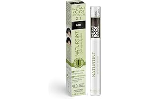 Naturtint | Instant Root Retouch | Ritoccatore Temporaneo per Capelli Grigi, Radici e Sopracciglia | Pratico e Comodo grazie al suo Pennello | 98,5% Ingredienti Naturali | Marrone Scuro | 10 ml
