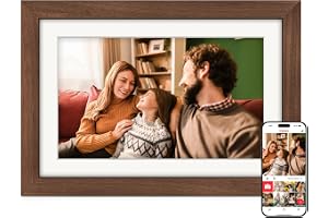 Produktabbildung: Frameo Digitaler Bilderrahmen WLAN 10.1" Walnussholz 1280x800 HD IPS 32G | Rahmen aus Nordamerikanischem Walnu