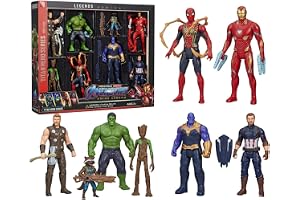 SHAHNARO Super Hero Action Figures 8 Pack, Poseable Adventure Figure Toy Set for Kids Ages 3+, Collectible Role Play Figures, Imaginative Play Gift for Boys and Girls