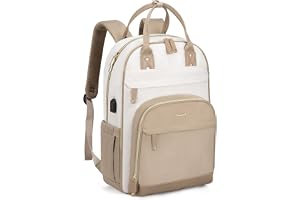 LOVEVOOK Sac à dos pour femme - Étanche, avec compartiment pour ordinateur portable 15,6" - Pour l'école, le travail et l'avion