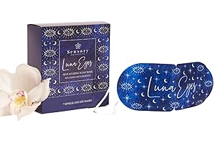 Sensory Retreats Luna Eyes Self Heating Eye Mask - Single-Use Mask, Lavender Heated Eye Mask, Soothing Disposable Sleep Masks with Heat - Ideal Warming Eye-mask for Travel - Single Pack