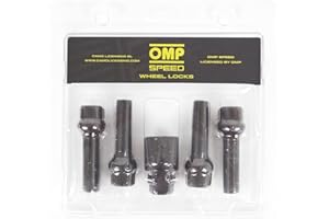 Omp Speed Juego 4 Tornillos Antirrobo Llantas M14X1.5 Largo Roscado 40Mm Forma Conica