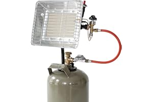 Rothenberger Industrial 035985F Chauffage Radiant Brasero Infrarouge de Chantier Piezo, 4200 W, Gris