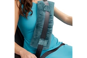 TUBAWD Mastectomy Pillow, Hysterectomy Pillow, Seat Belt Pillows for Mastectomy Post-Surgery Soft and Protection for Chest Chemotherapy Port Pacemaker, Abdominal Surgery for Women Gift (Gray)