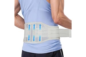 AYBUY Lumbarstöd för män och kvinnor, tvåställt lumbalstöd, elastiskt midjeband med ett lager, ortopedisk träningsbä med 4