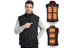 FERNIDA Beheizte Weste für Herren Damen,Winter Warm Draussen USB Aufladung Elektrische Heizweste mit 8 beheizte Zonen (Batterie nicht enthalten)